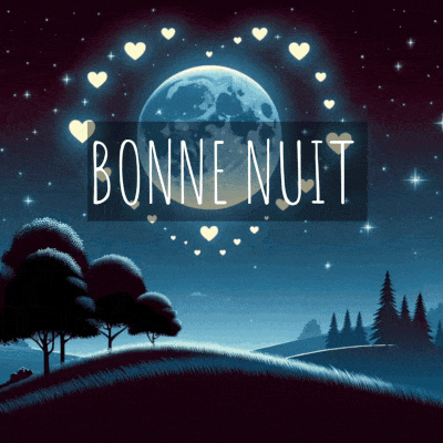 GIF Bonne Nuit Cœur - Douceur et Romantisme